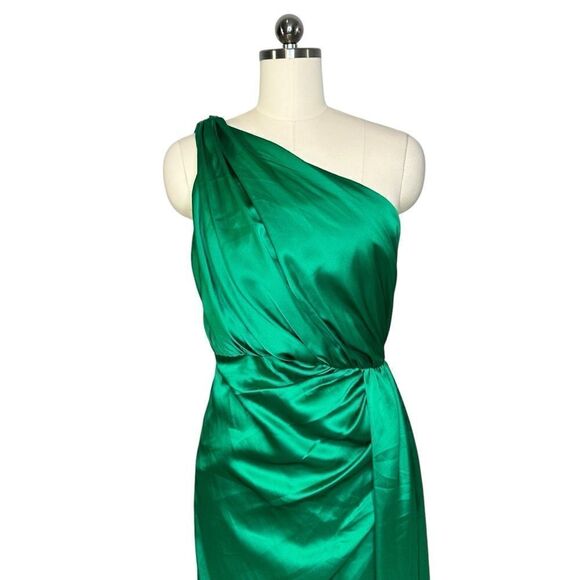 Mac Duggal Emerald Draped Maxi Dress - Picture 6 of 13